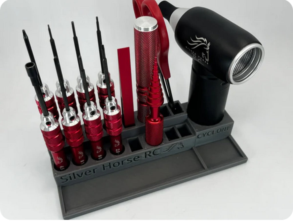 Silver Horse Rc - Master Tool Kit & Cyclone Rack Black En Existencia