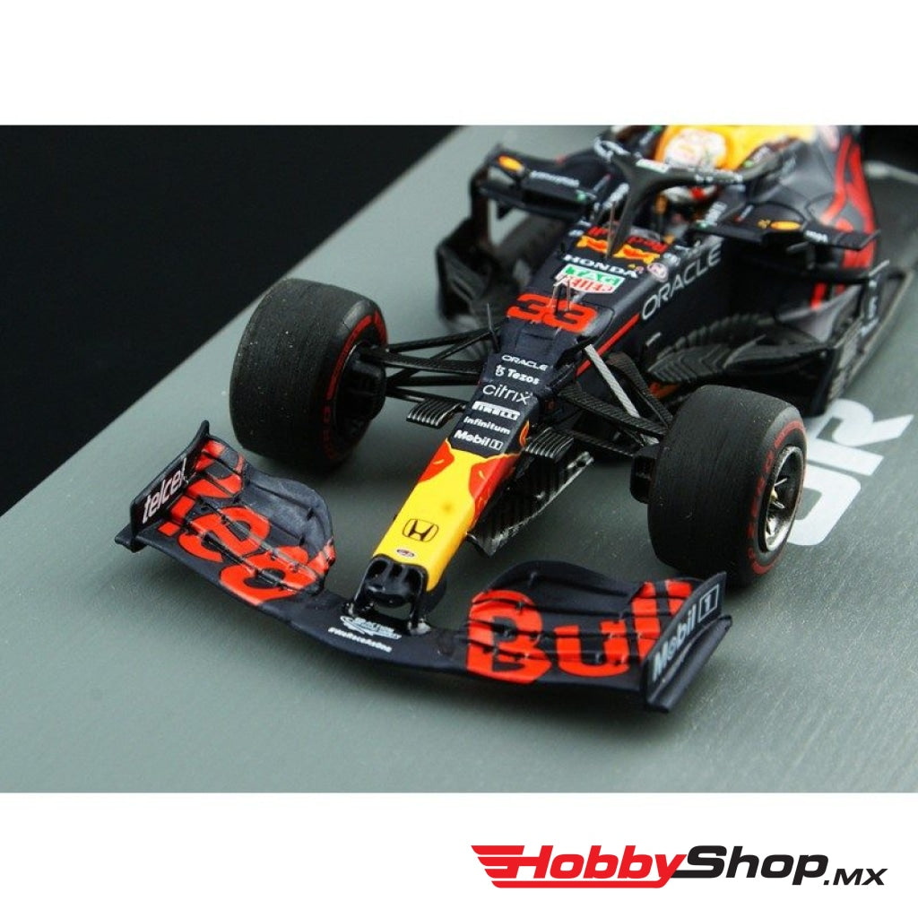 Spark - Max Verstappen Red Bull Racing Rb16B #33 Winner Abu Dhabi Gp 2021 With Board And World