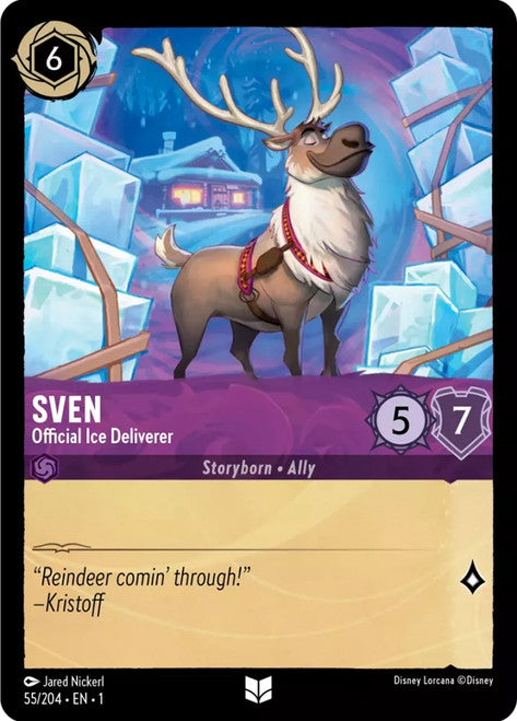 Carta Sven - Official Ice Deliverer,Set The First Chapter, Número de Tarjeta 55 , Color Amethyst, Rarity Uncommon