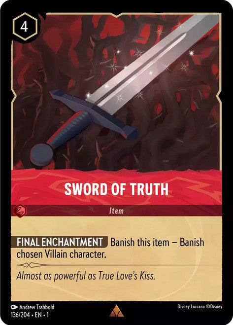 Carta Sword of Truth,Set The First Chapter, Número de Tarjeta 136 , Color Ruby, Rarity Rare
