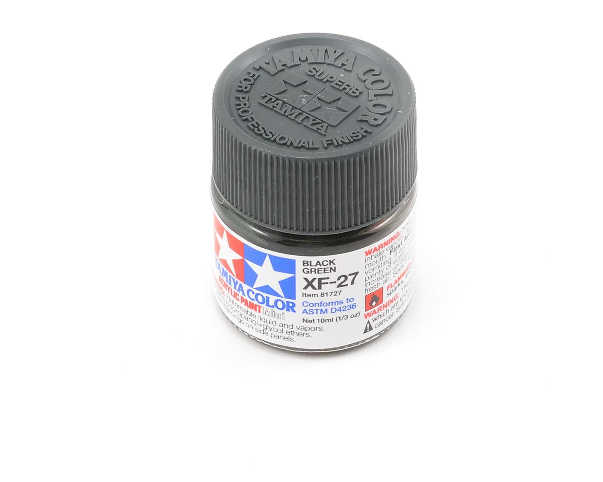 Tamiya - Acrylic Mini XF-27 Black Green Paint, 10ml Bottle