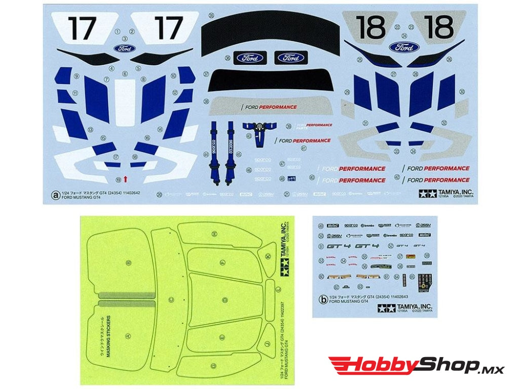 Tamiya - 1/24 Ford Mustang Gt4 Plastic Model Kit Sobrepedido