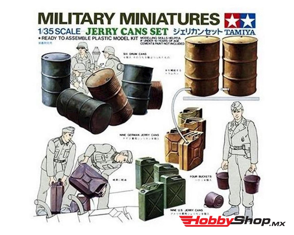 Tamiya - 1/35 Jerry Can Set Plastic Model Kit En Existencia