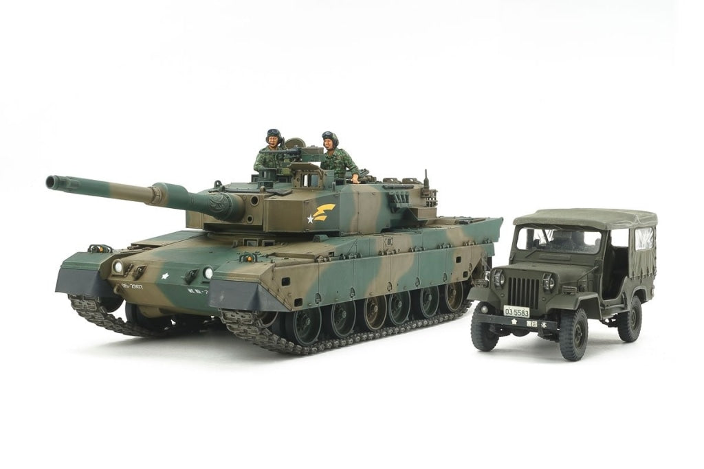 Tamiya - 1/35 Jgsdf Type 90 Tank & 73 Light Truck Le Plastic Model Kit En Existencia