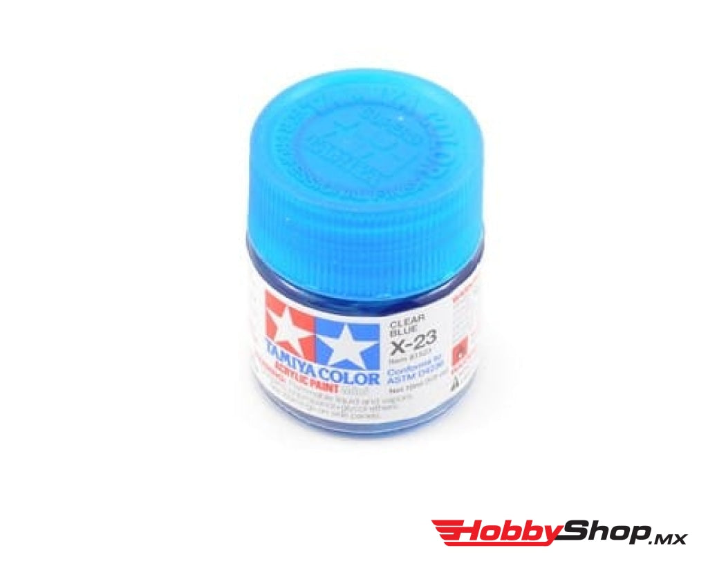 Tamiya - Acrylic Mini X-23 Clear Blue Paint 10Ml Bottle En Existencia