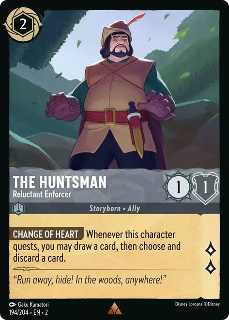Carta The Huntsman - Reluctant Enforcer,Set Rise of the Floodborn , Número de Tarjeta 194 , Color Steel, Rarity Rare