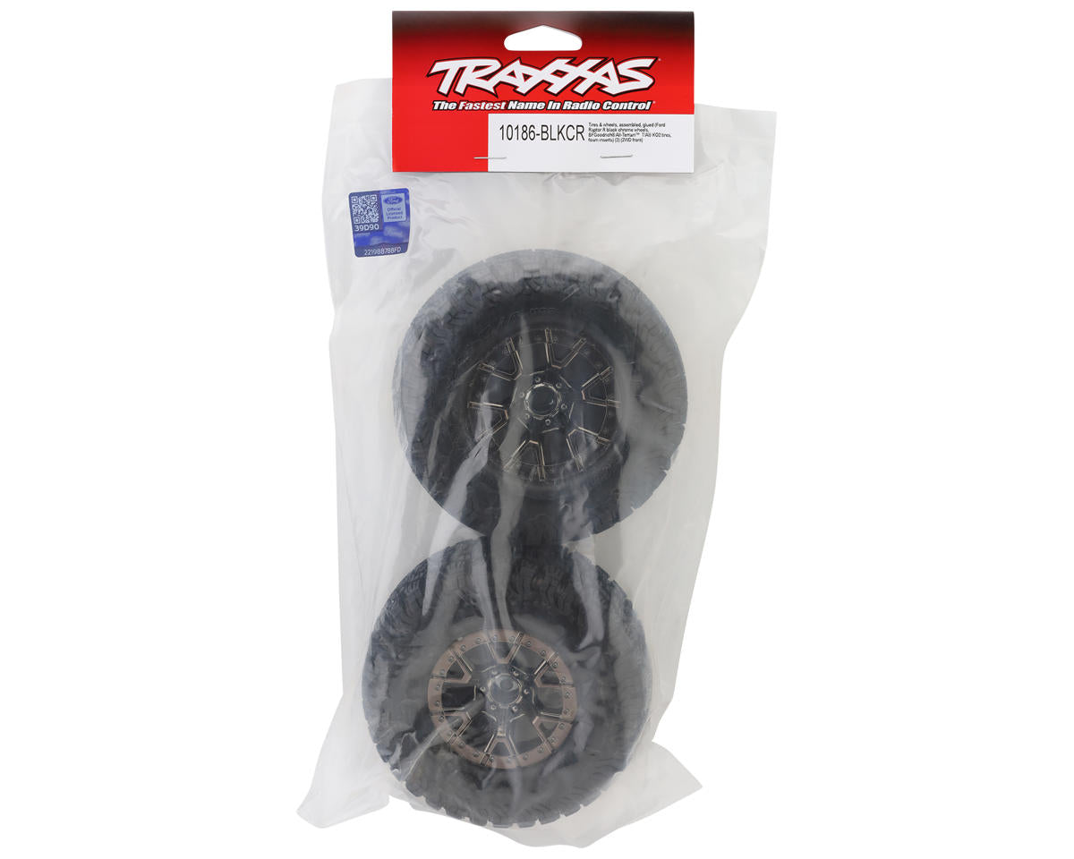 Traxxas - Ford Raptor R BFGoodrich All-Terrain T/A KO2 Pre-Mounted Front Tires (Black Chrome) (2) w/12mm Hex