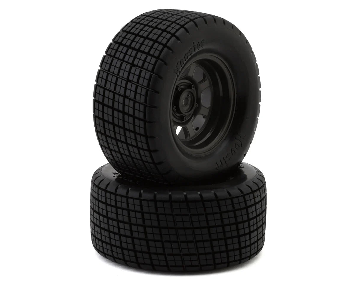 Traxxas - Slash® Modified Hoosier® Pre-Mounted Dirt Oval Tires (Grey) (2) (Front) w/12mm Hex