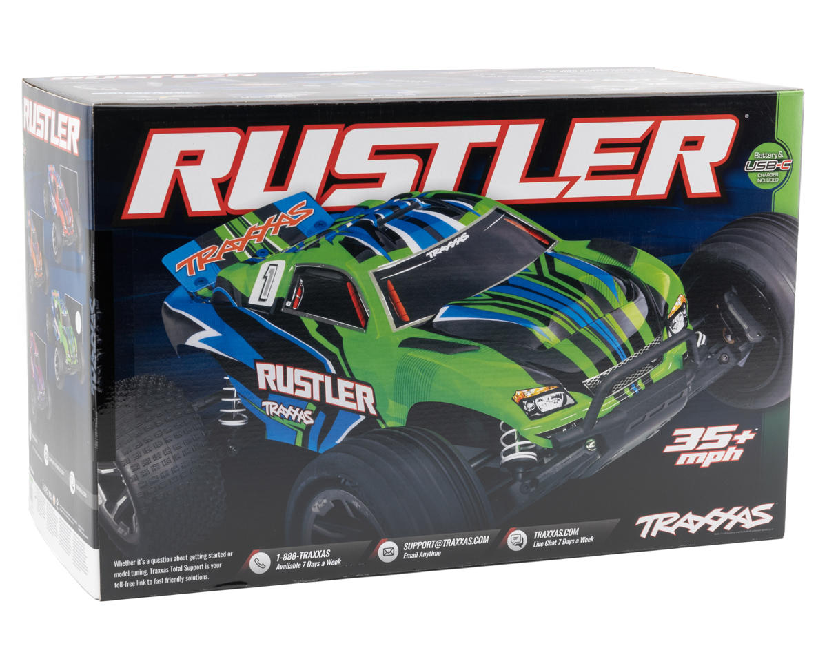 Traxxas - Rustler 2WD XL-5 w/Battery, Verde