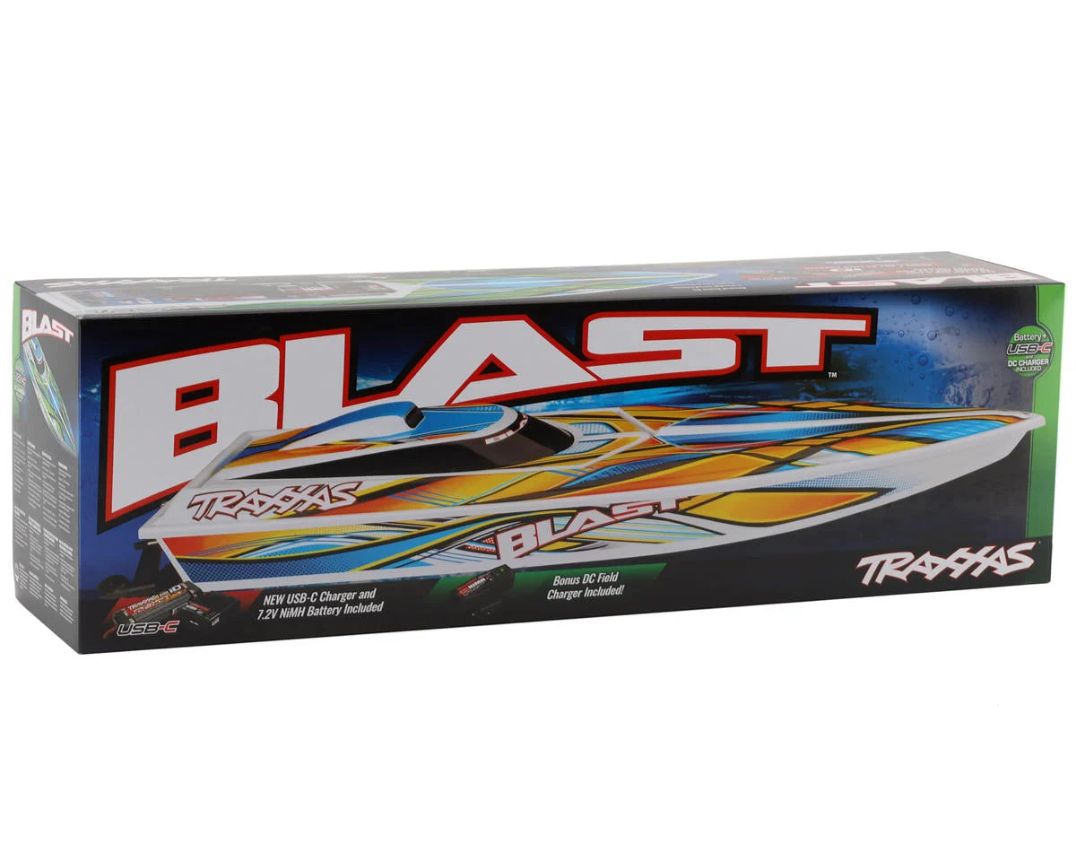 Traxxas - Blast High Performance Race Boat - Battery & DC Charger, Verde