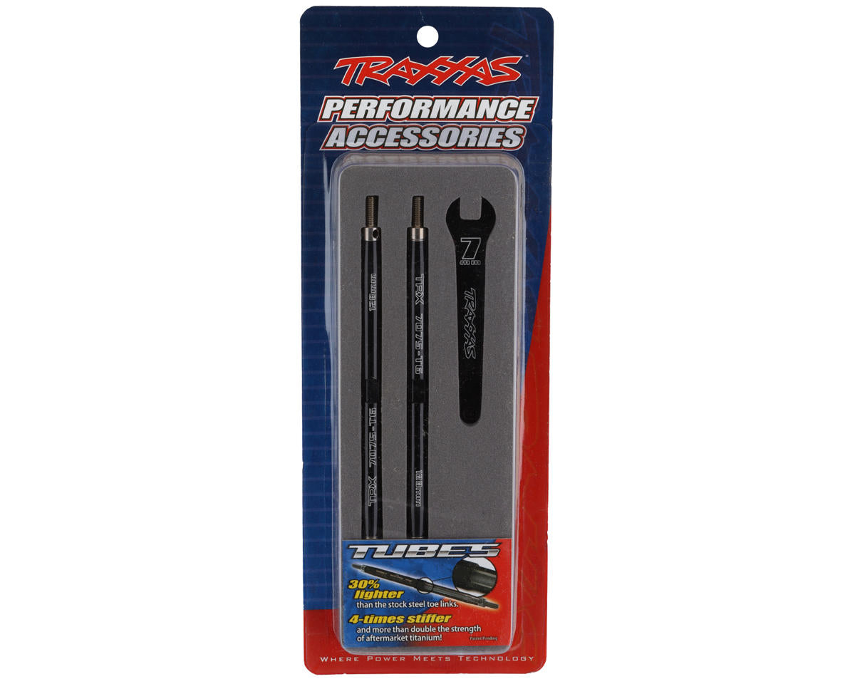 Traxxas - TUBES 128 mm Black Aluminum Toe Links (2)