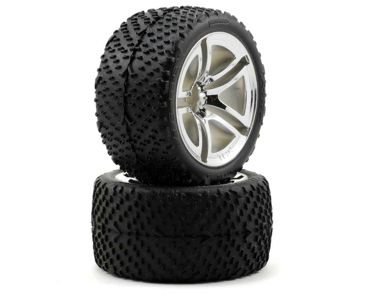 Traxxas - Tires & wheels, assembled, glued (Jato® twin-spoke wheels, Victory tires, foam inserts) (rear) (2)