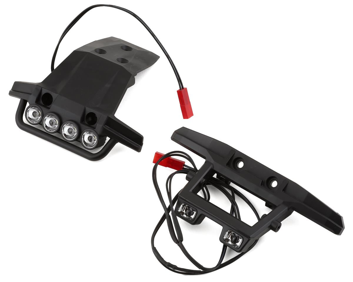 Traxxas - LED light set, complete (includes front and rear bumpers with LED light bar, rear LED harness, & BEC Y-harness) (fits 4WD Rustler®)