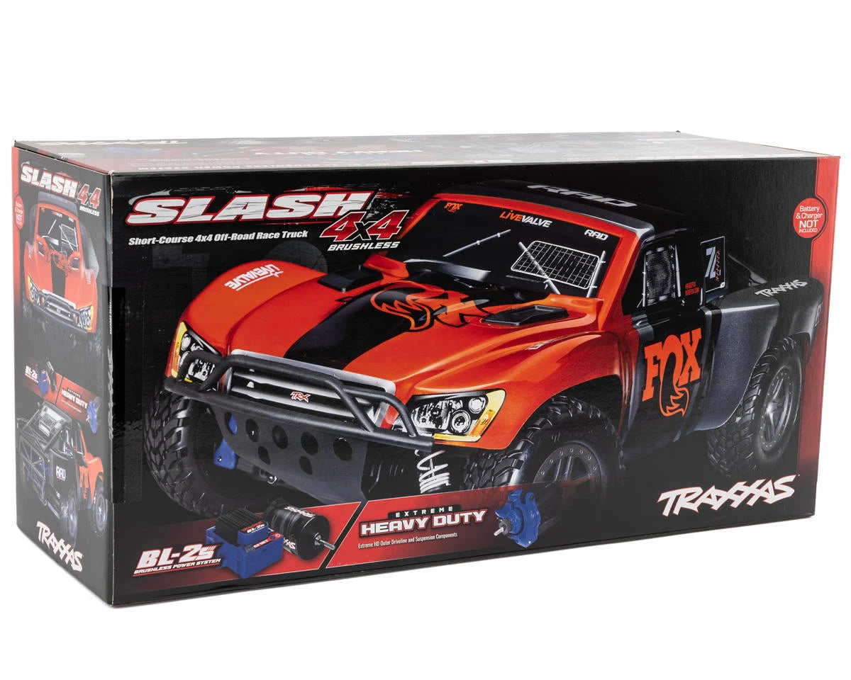 Traxxas - Slash BL-2S 1/10 RTR 4X4 Brushless Short Course Truck w/BL-2S ESC & TQ 2.4GHz Radio, Fox