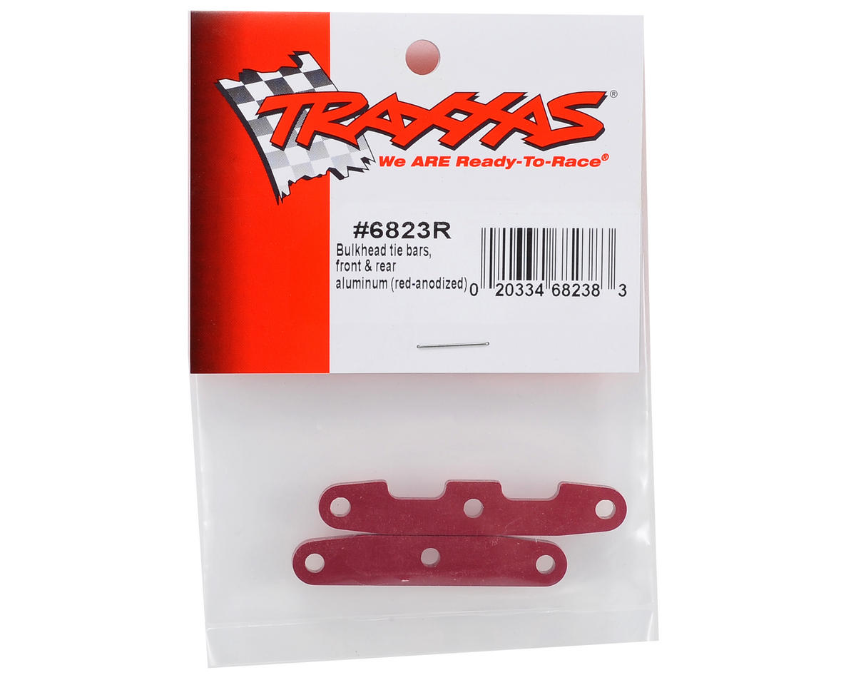 Traxxas - Aluminum Bulkhead Front & Rear Tie Bar Set (Red)