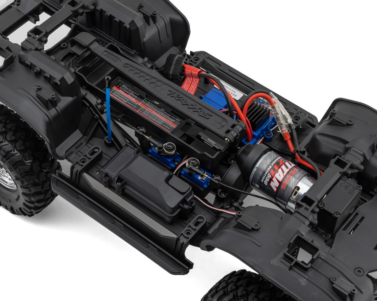 Traxxas - TRX-4® 1/10 Trail Crawler Truck w/1979 Chevy Blazer Clipless Body w/TQi 2.4GHz Radio, Negra