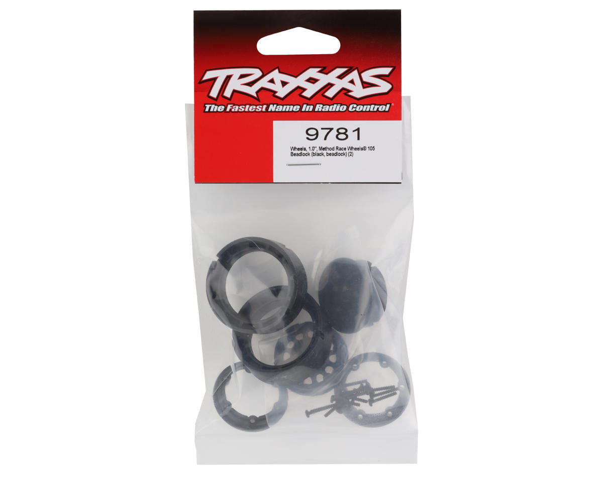 Traxxas - Wheels, 1.0", Method Race Wheels® 105 Beadlock (black, beadlock) (2)
