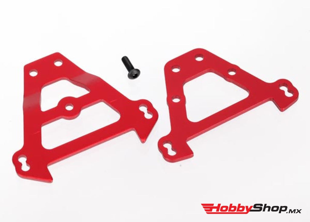 Traxxas - Bulkhead Tie Bars Front & Rear (Red Anodized Aluminum) En Existencia