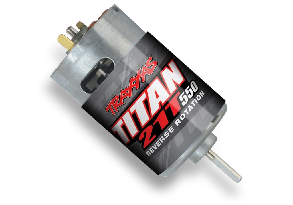 Traxxas - Motor Titan® 550 Rotación Inversa (21 Vueltas / 14 Voltios) (1 Pieza) En Existencia