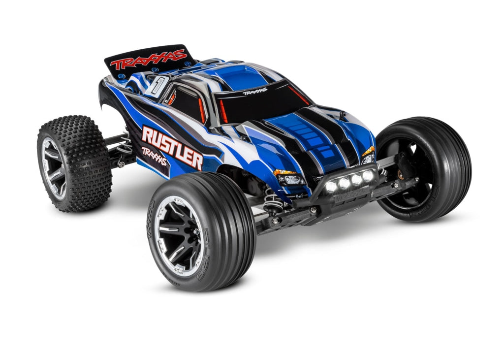 Traxxas - Rustler 1/10 Rtr Stadium Truck W/Led Lights Tq 2.4Ghz Radio Battery & Dc Charger Azul En