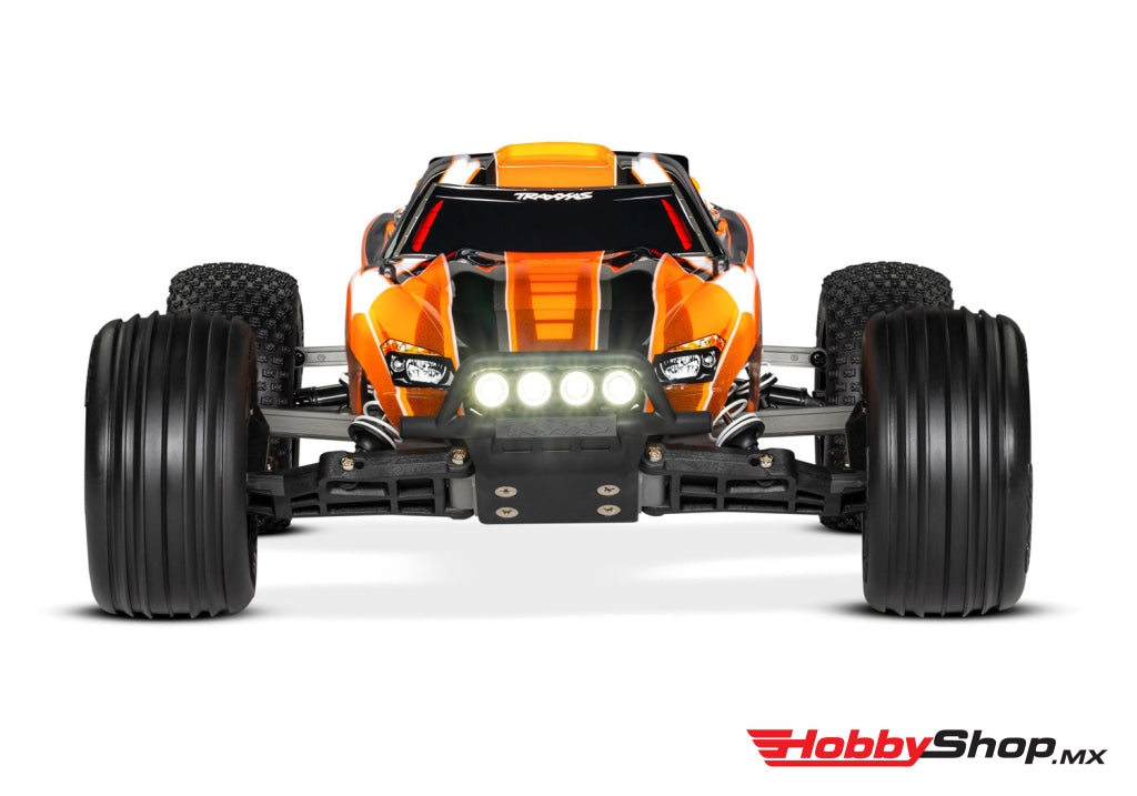 Traxxas - Rustler 1/10 Rtr Stadium Truck W/Led Lights Tq 2.4Ghz Radio Battery & Dc Charger Naranja