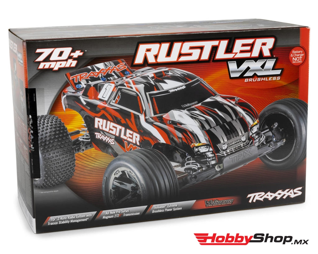 Traxxas - Rustler Vxl Brushless 1/10 Rtr Stadium Truck (Red) W/Magnum 272R Tqi 2.4Ghz Radio & Tsm