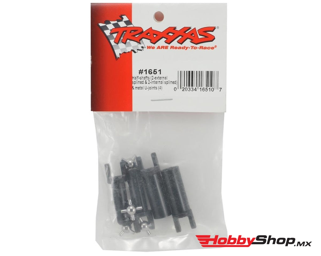 Traxxas - Semiejes (Ranurado Interno (2) / Ranurado Externo (2)) Juntas Universales Metálicas (4) En