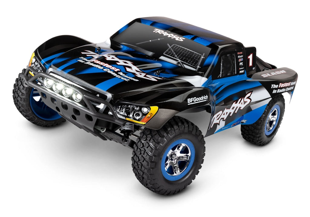 Traxxas - Slash 1/10 Rtr Short Course Truck Led Lights Tq 2.4Ghz Radio Battery & Dc Charger Azul En