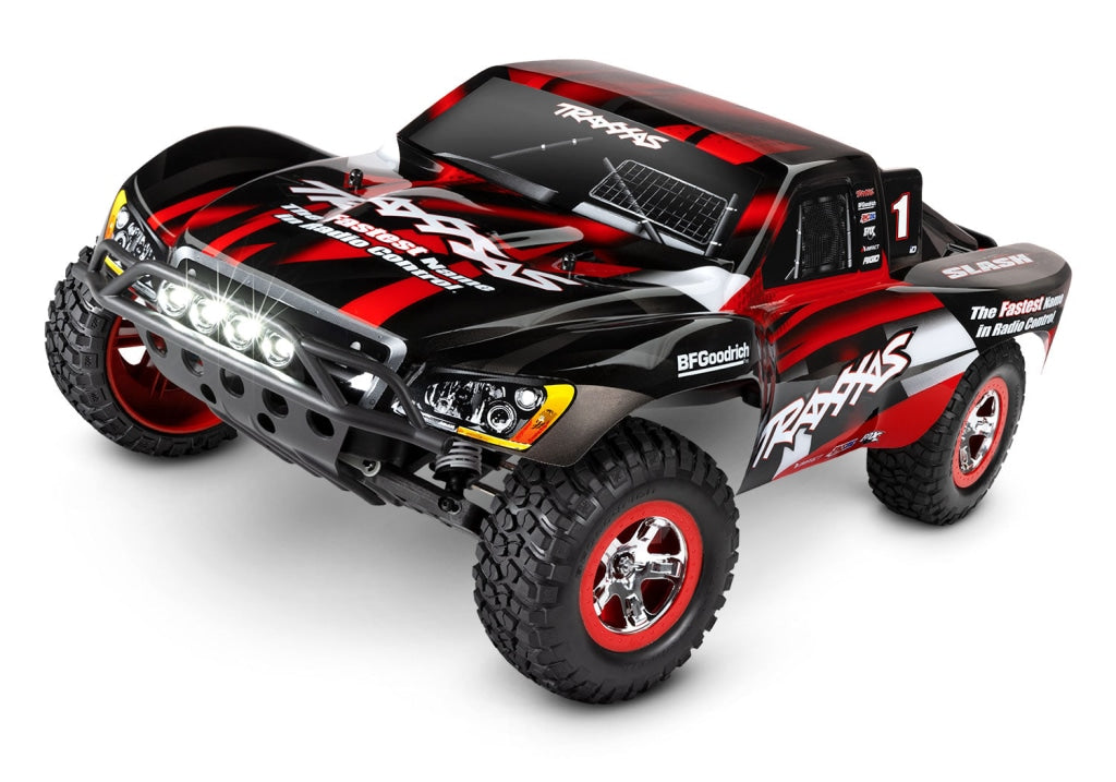 Traxxas - Slash 1/10 Rtr Short Course Truck Led Lights Tq 2.4Ghz Radio Battery & Dc Charger Roja En