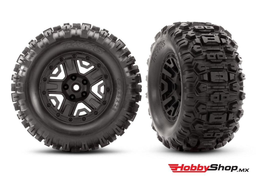 Traxxas - Sledgehammer 2.8 Pre-Mounted Tires W/12Mm Hex (2) (Black) En Existencia