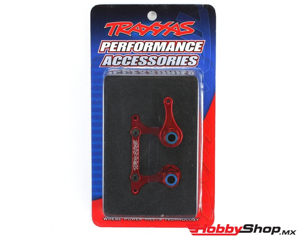 Traxxas - Steering Bellcranks Eslabón De Arrastre (Aluminio 6061-T6 Anodizado En Rojo) / Rodamientos