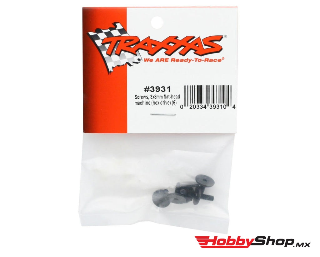 Traxxas - Tornillo De Cabeza Plana 3X8Mm (6 Piezas) (Vxl) En Existencia