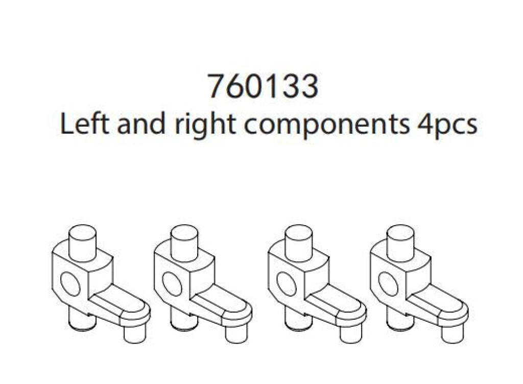 Turbo Racing - 1:76 C64 Rc Car Piezas De Repuesto Componentes Izquierdo Y Derecho (4 Piezas) En