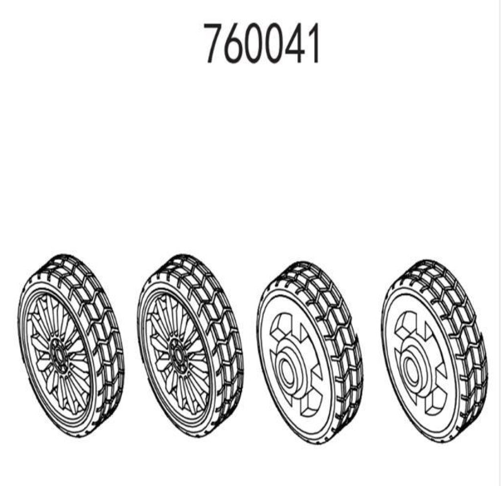 Turbo Racing - 1:76 C71 Rc Car Spare Parts Wheels (4Pcs) En Existencia