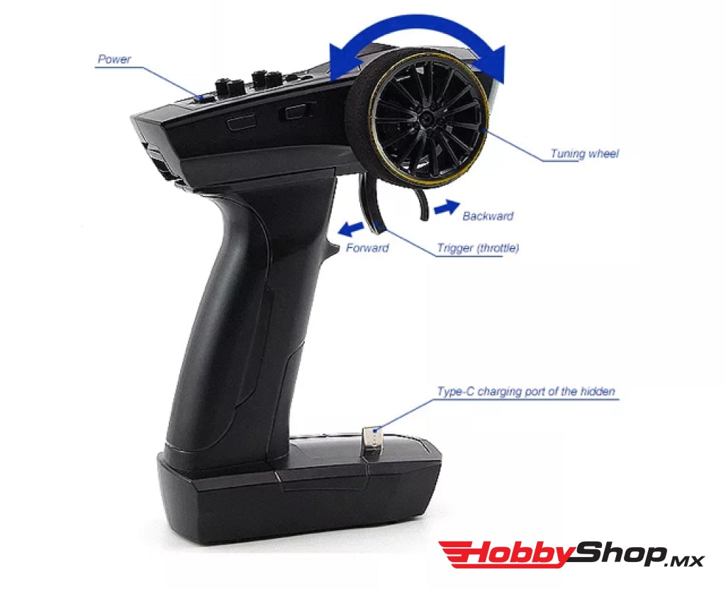 Turbo Racing - C64 Escala 1:76 Drift Car With Gyro Rtr Blue