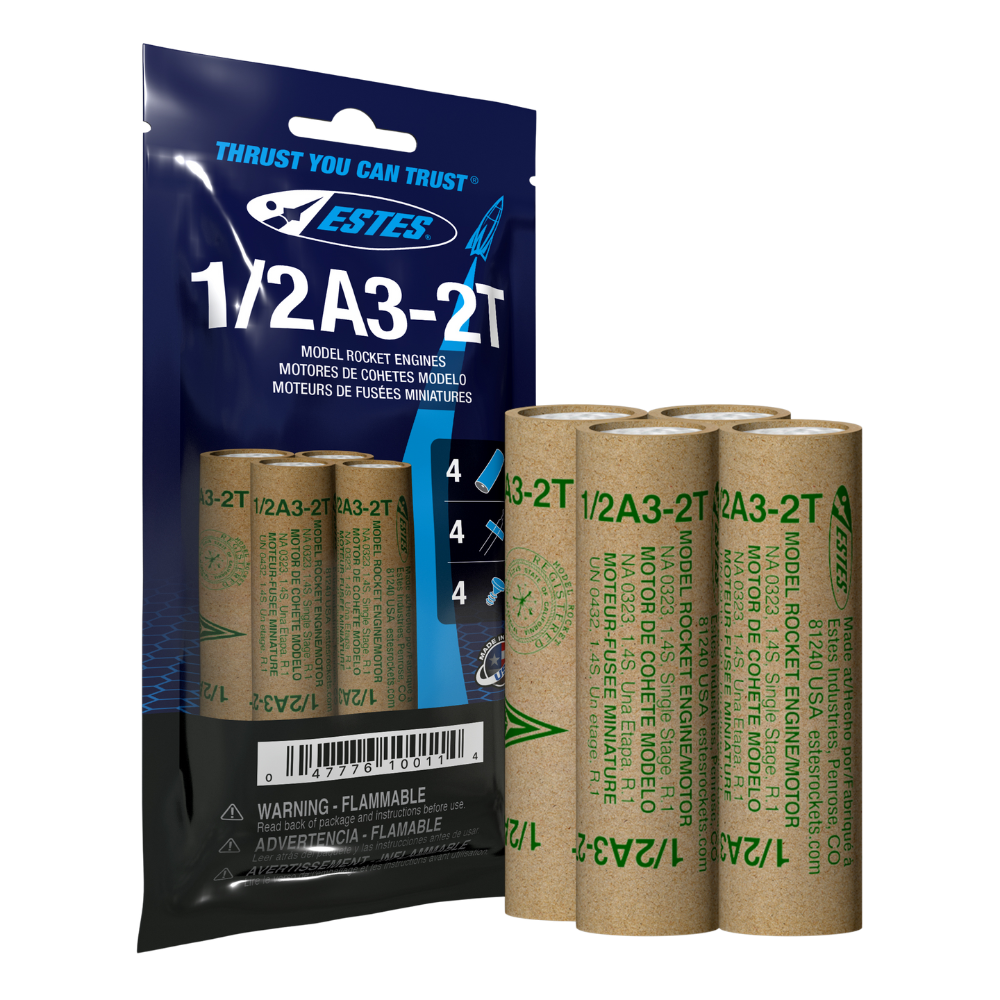 Motor Estes 1/2A3-2T, vista del producto