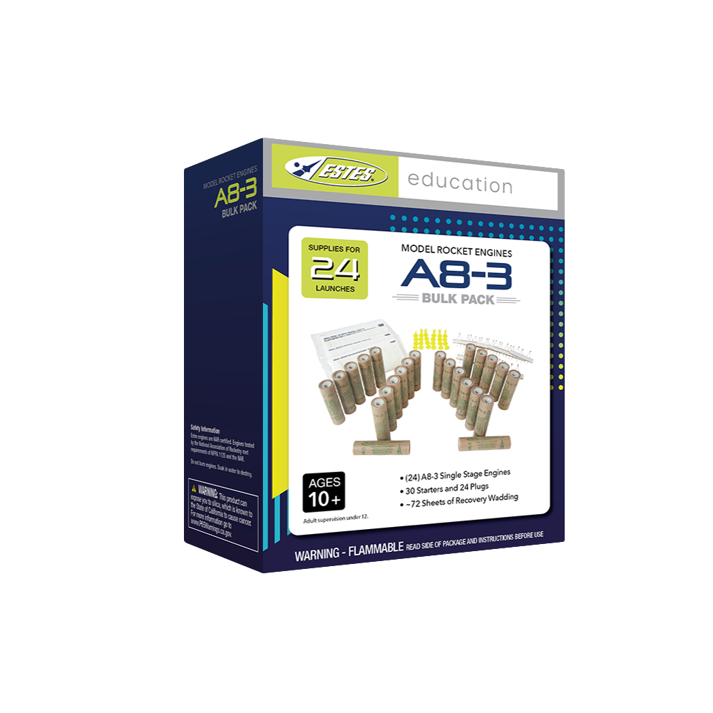 Paquete Estes A8-3 Engine Bulk Pack, empaque