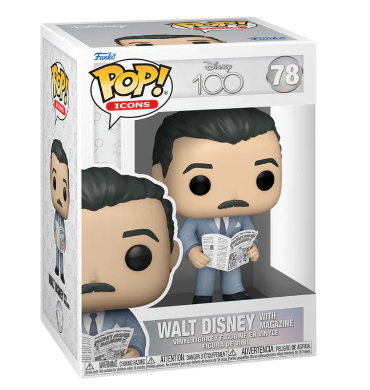 Funko Pop Icons: Disney 100 - Walt Con Revista, #78