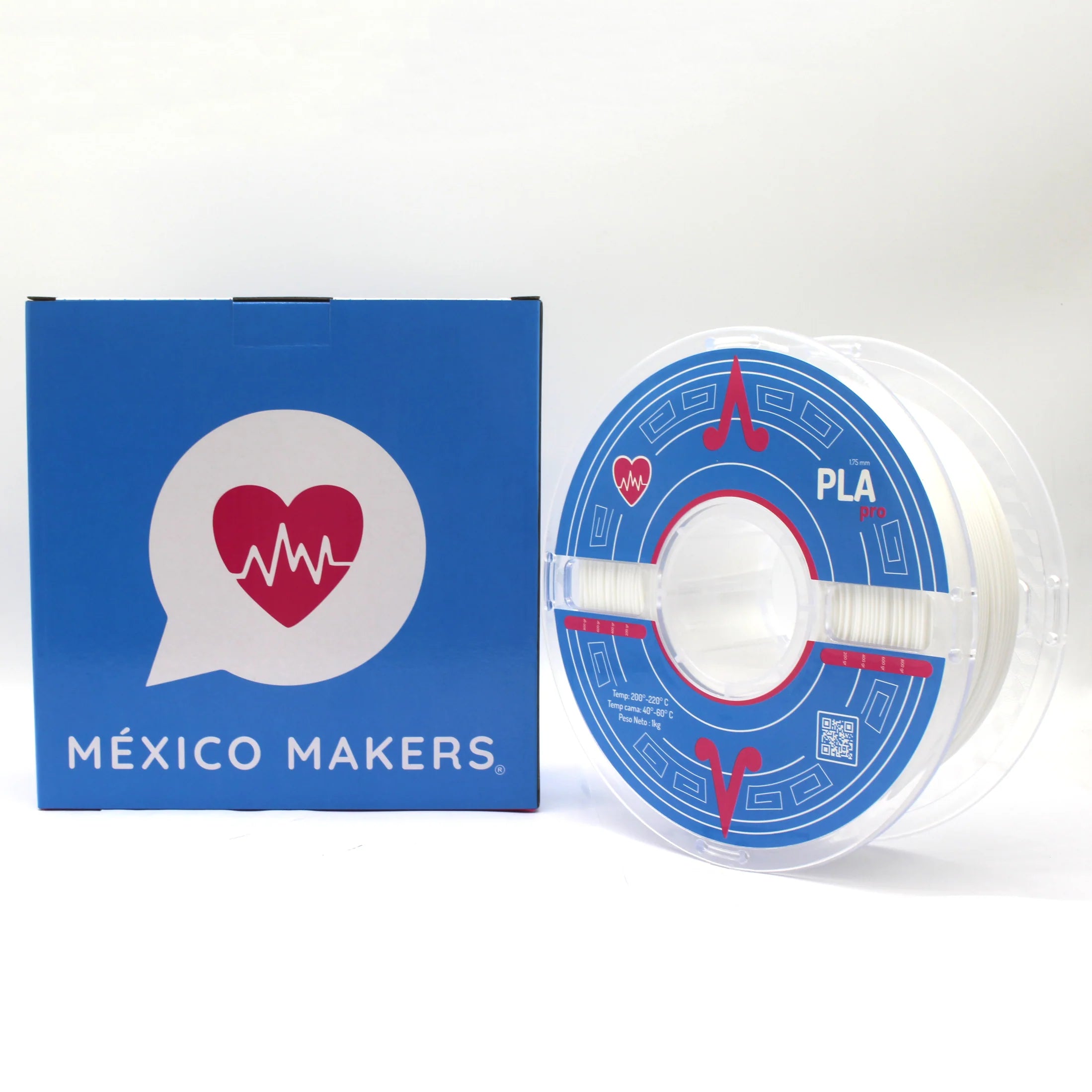 México Makers - Filamento PLA PRO Blanco Alcatraz para Impresora 3D