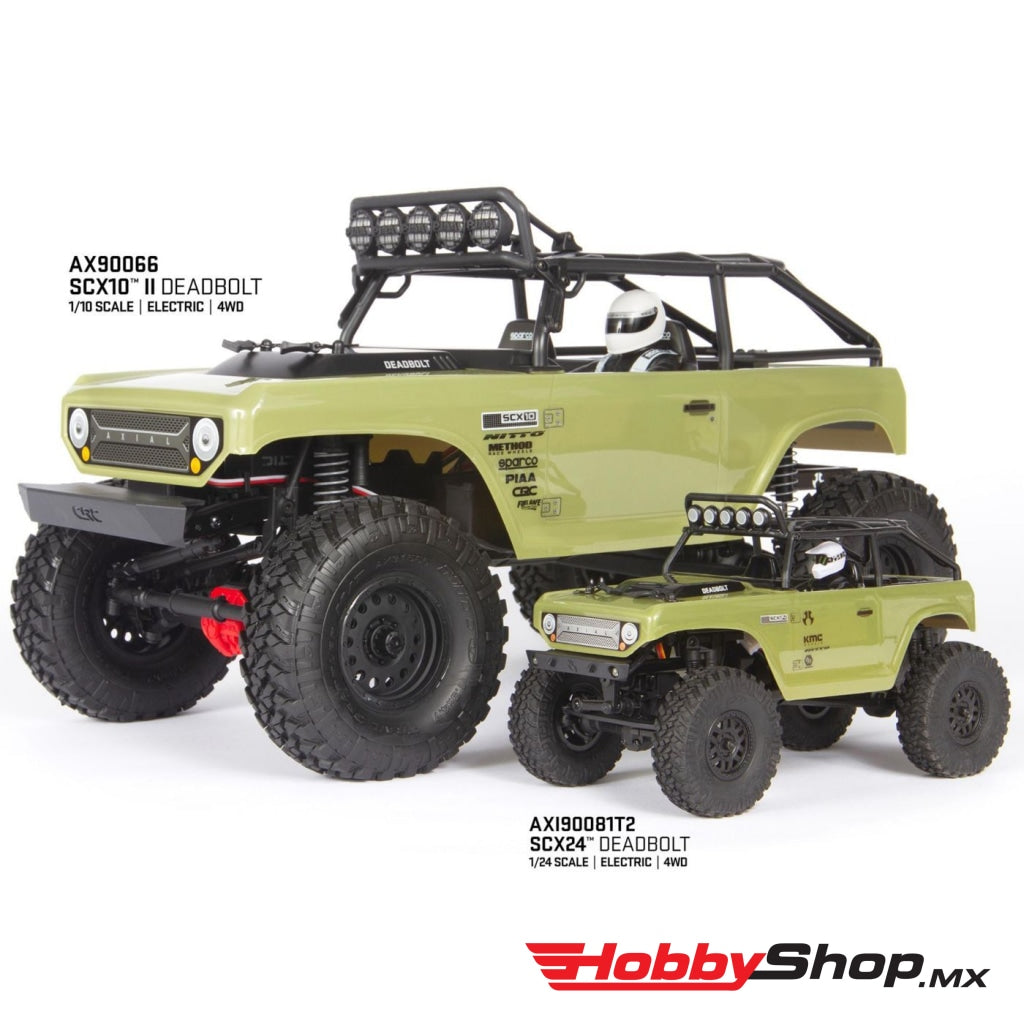 1/24 Scx24 Deadbolt 4Wd Rock Crawler Brushed Rtr Green Axi90081T2 En Existencia