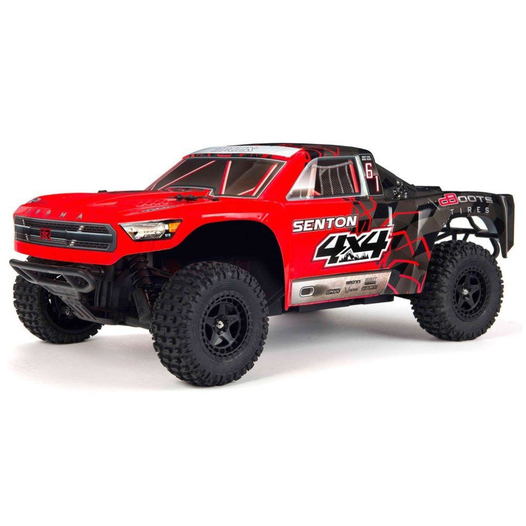 Arrma - 1/10 Senton Mega 550 Brushed 4Wd Short Course Truck Rtr Red/black En Existencia
