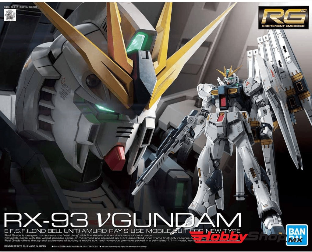 Bandai - Rx-93 V Gundam Chars Counterattack Rg 1/144 Model Kit En Existencia