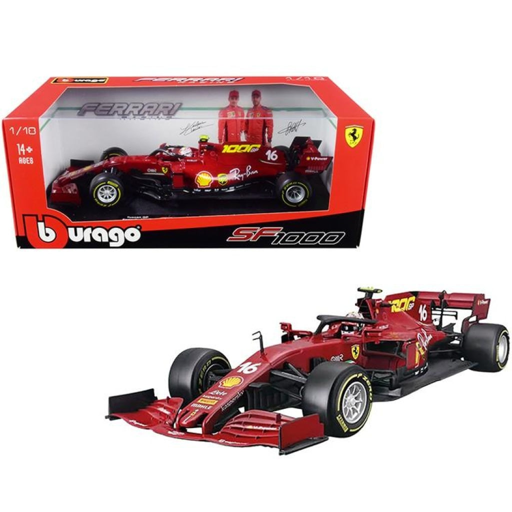 Bburago - C. Leclerc Ferrari Sf1000 #16 1000Th Gp Toscana F1 2020 Escala 1:18 En Existencia