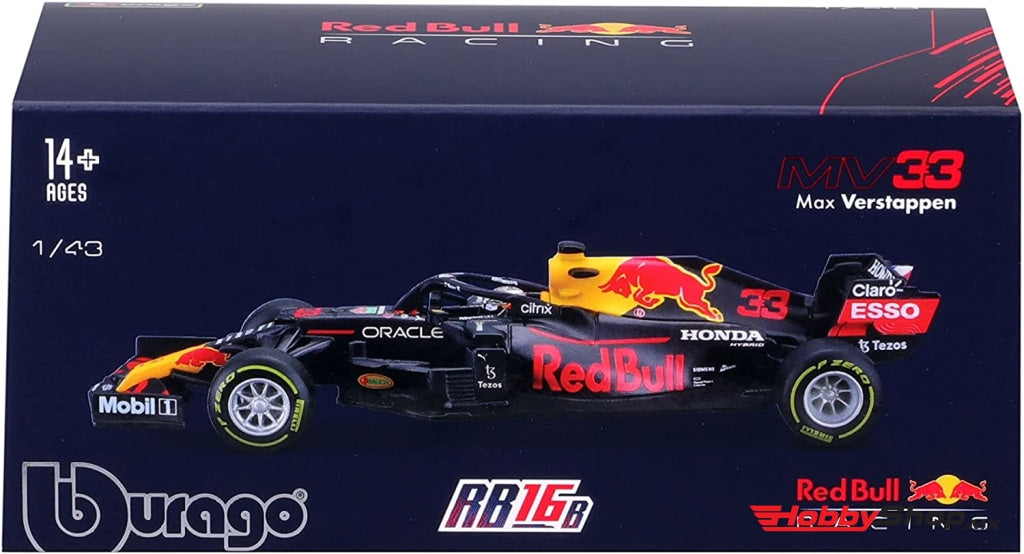 Bburago - Max Verstappen Red Bull Racing Rb16B #33 Escala 1:43 En Existencia