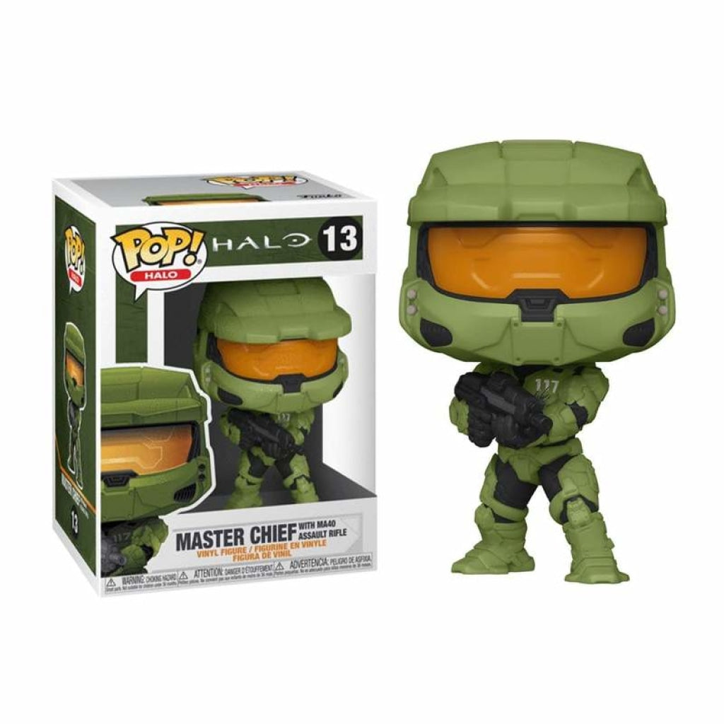 Funko Pop Games: Halo Infinite - Master Chief Con Rifle Ma40 #13 En Existencia
