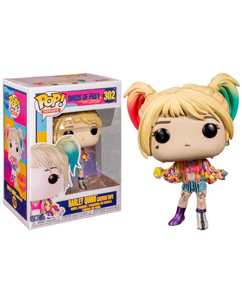 Funko Pop Heroes: Aves De Presa - Dc Comics Harley Quinn (Caution Tape) #302 En Existencia