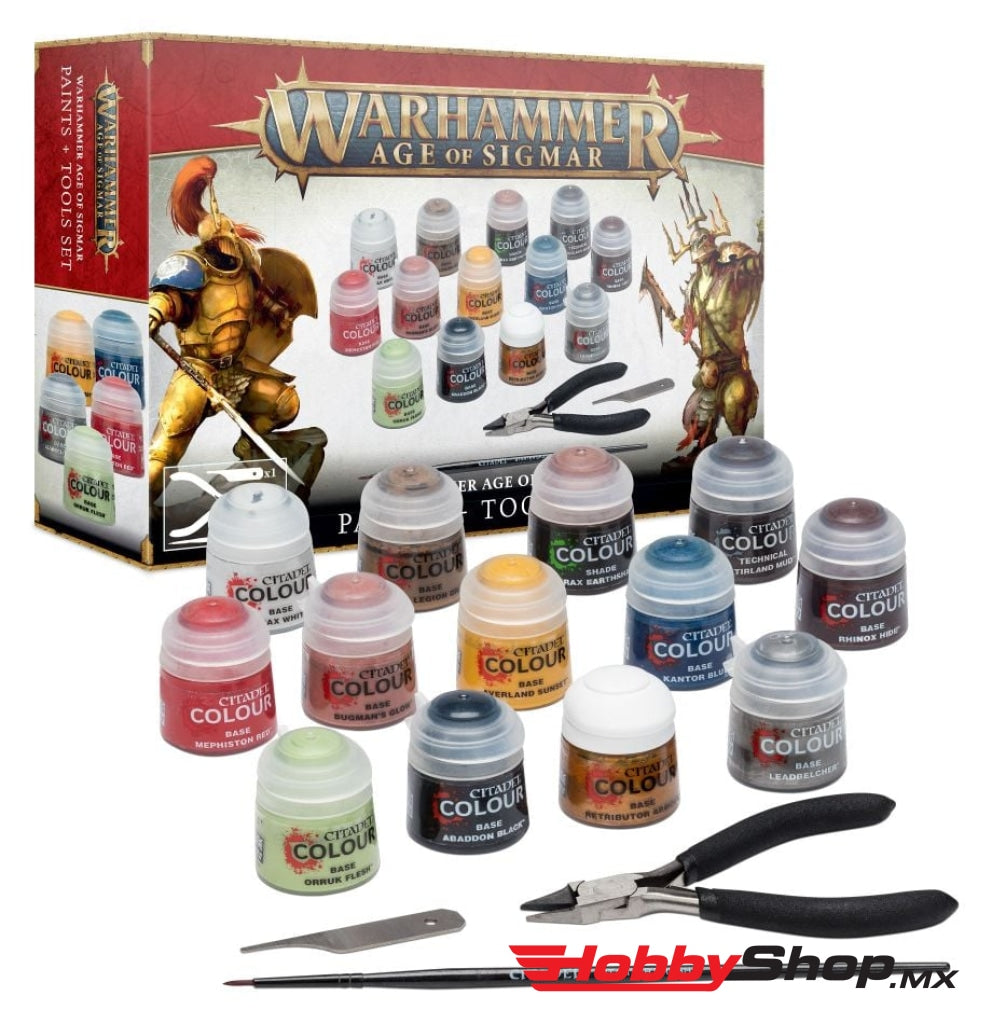 Games Workshop - Warhammer Age Of Sigmar: Paint + Tools Set En Existencia