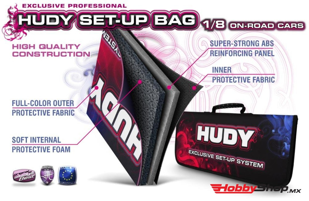 Hudy - Juego Completo De Herramientas Configuración + Bolsa Transporte: Para Coches On-Road 1/8 En