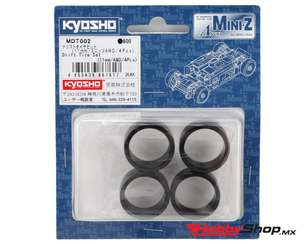 Kyosho - Drift Tire Set (11Mm / Awd 4Pcs) En Existencia