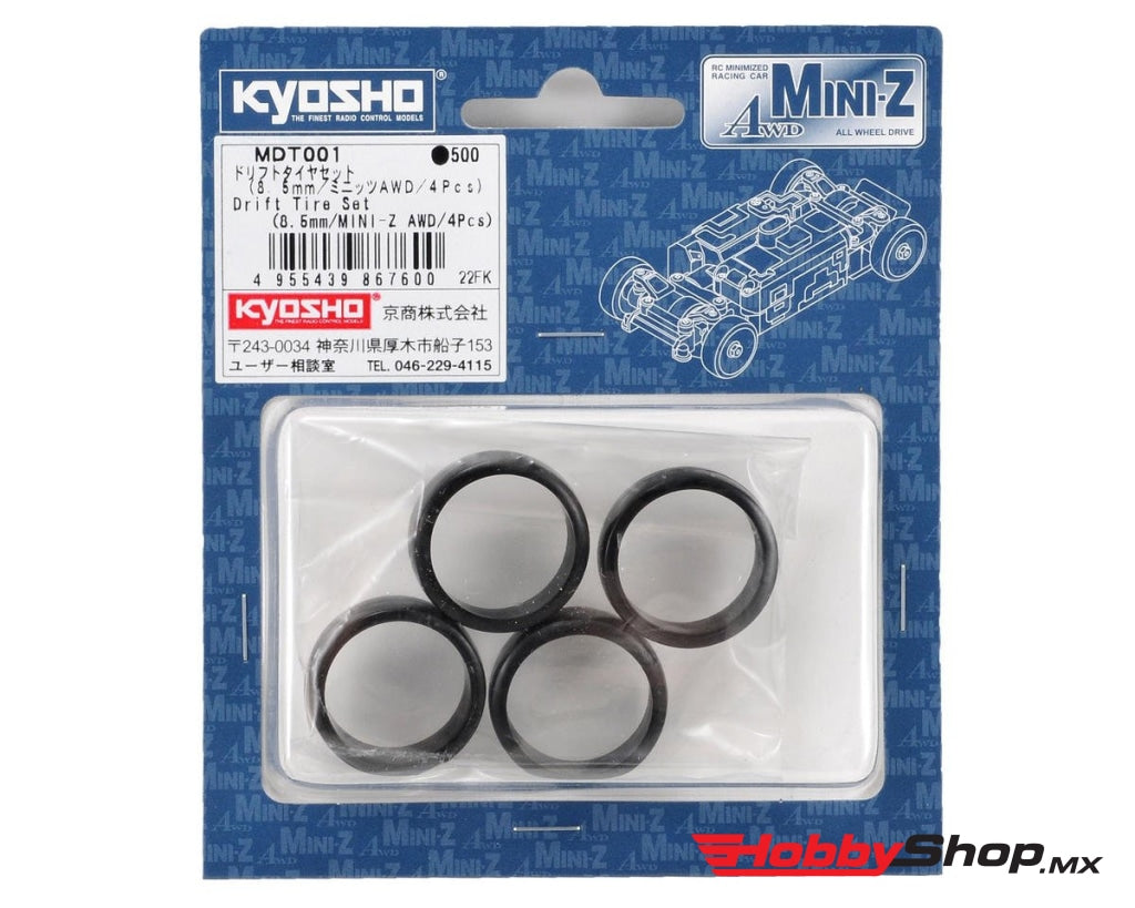 Kyosho - Drift Tire Set (8.5Mm / Awd 4Pcs) En Existencia